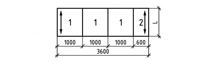 1/ Završno polje rešetke ≥ 300 mm